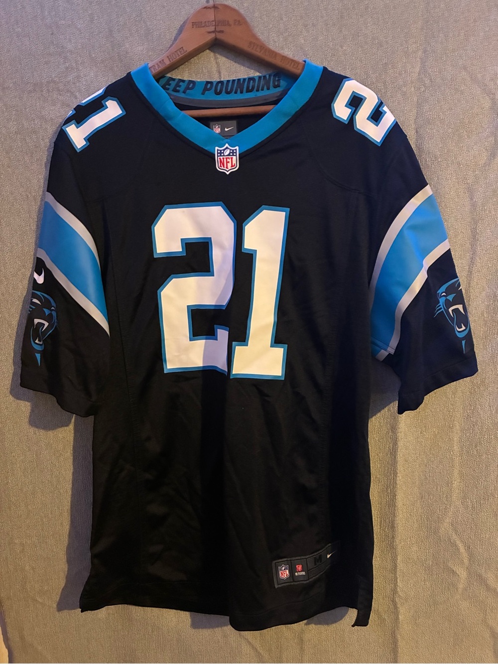 Nike Carolina panthers #21 Jermey chin Football Jersey size M